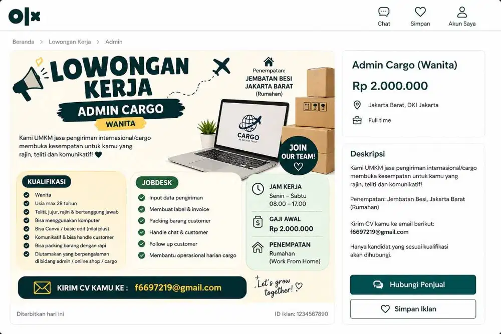 Dicari admin online