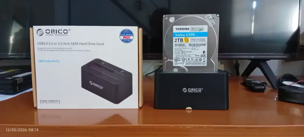HDD TOSHIBA 2TB DAN DOCKING HARDDISK 3,5 SATA USB 3,0