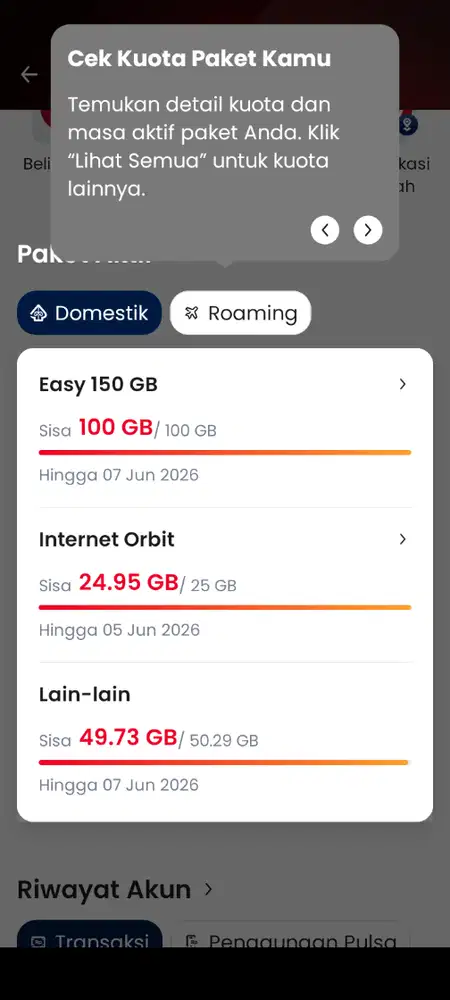Kartu Orbit 150gb