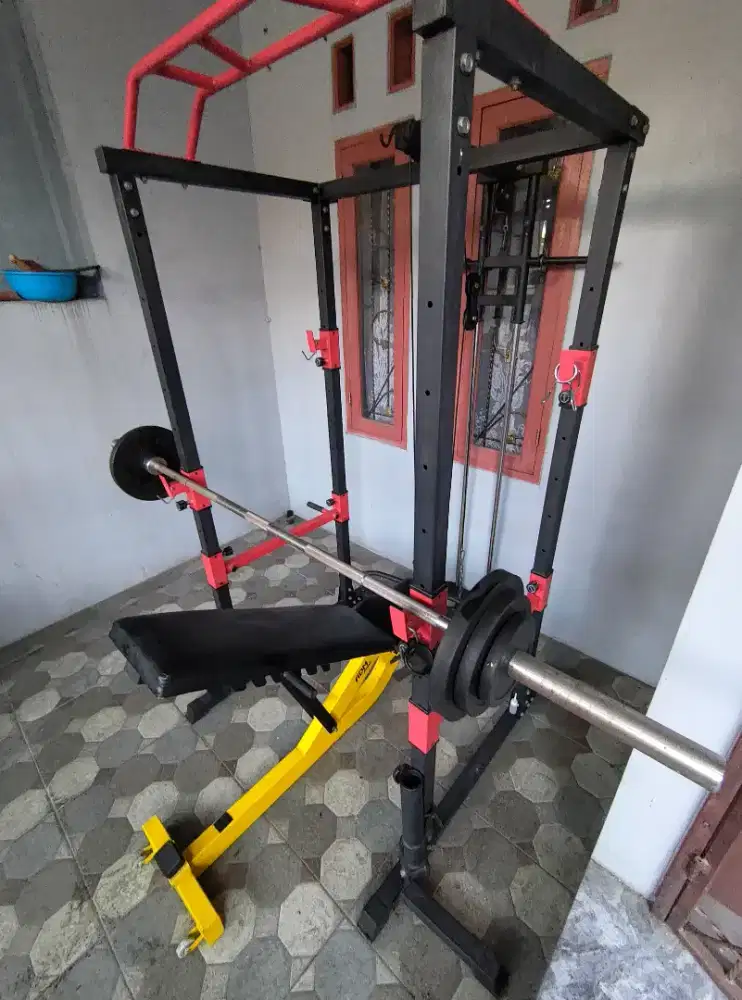 Alat Home Gym Power Rack multifungsi