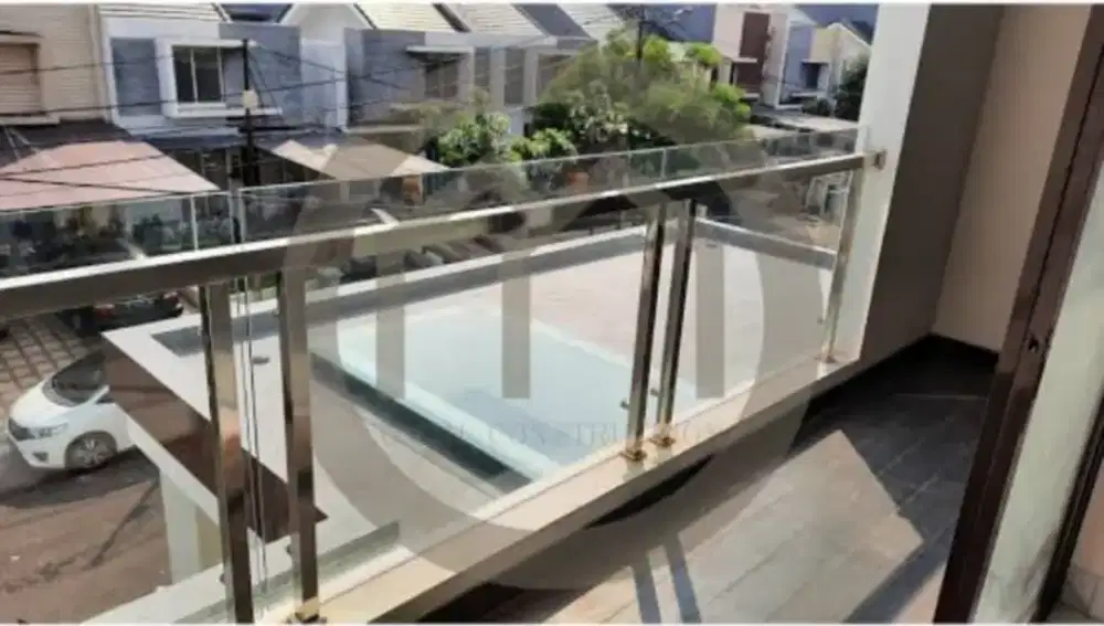 Reling tangga balkon stenlies kaca stell