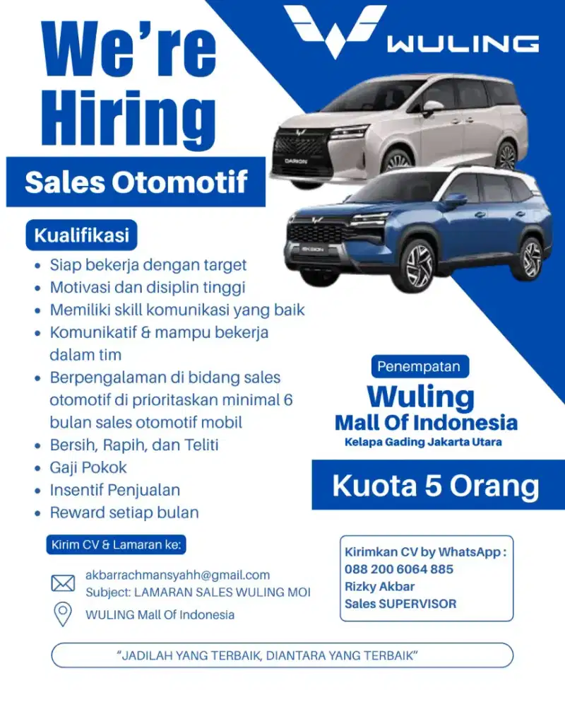 Lowongan sales mobil