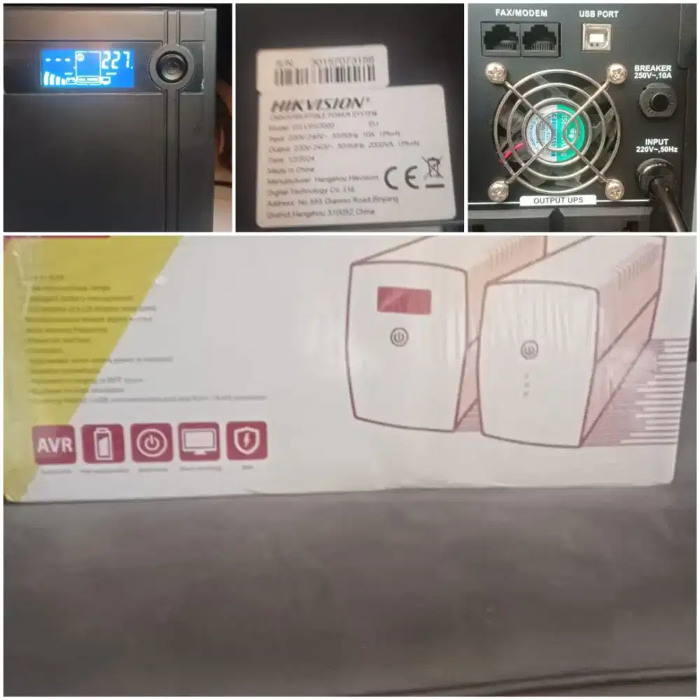 UPS KENIKA DAN HIKIVISON (beda merk harga termasuk 2 item)