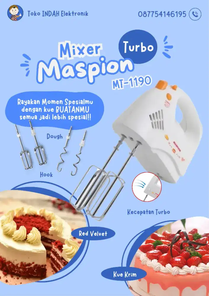 HAND MIXER Maspion MT-1190