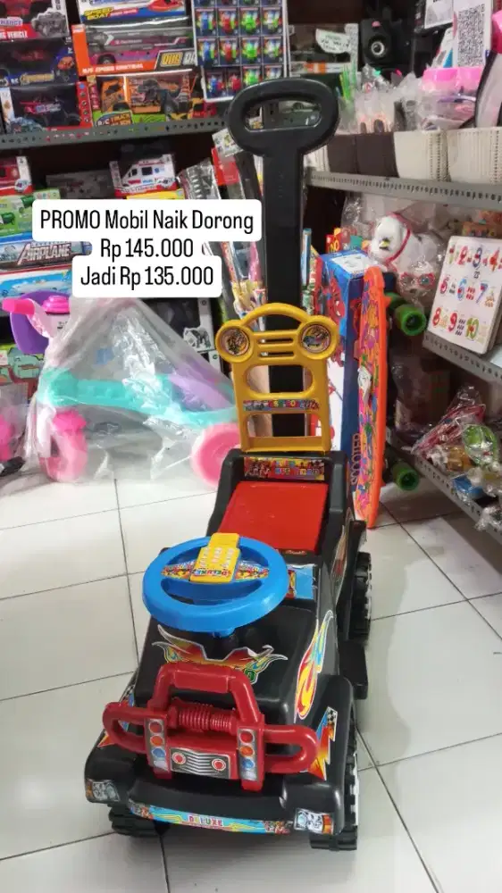 PROMO Mainan Anak mobil naik Dorong