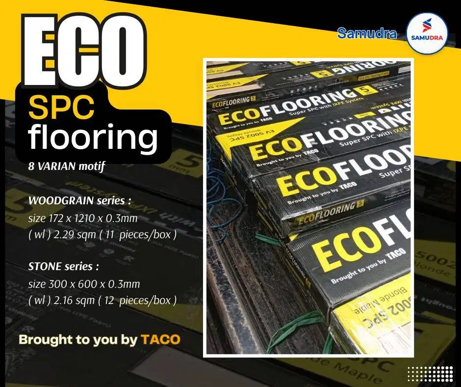 harga per box eco spc flooring - EV 5002 BLONDE MAPLE