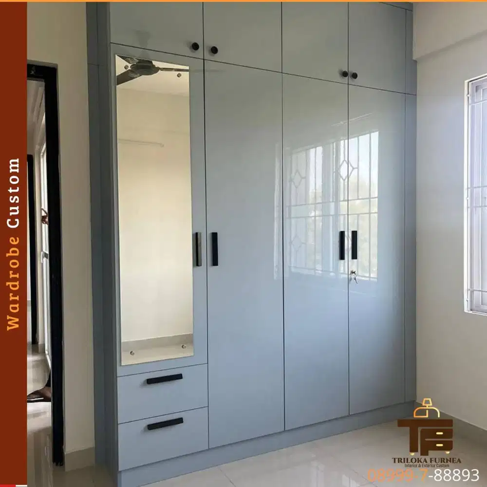 Wardrobe Custom Estetik Sesuai Ruangan | Triloka Furnea