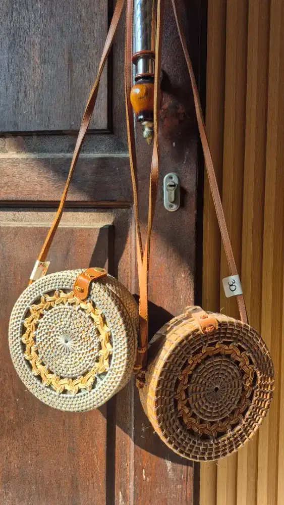 Tas Rotan Bali dompet estetik