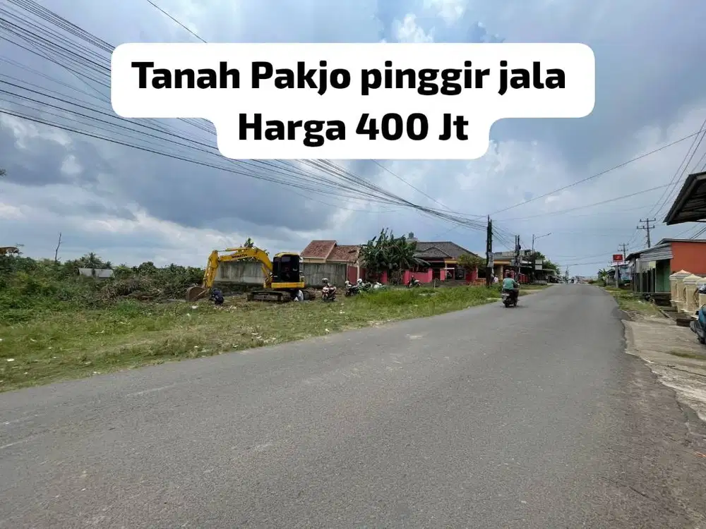 Tanah Pakjo Strategis Pinggir Jalan Cocok Usaha & Rumah