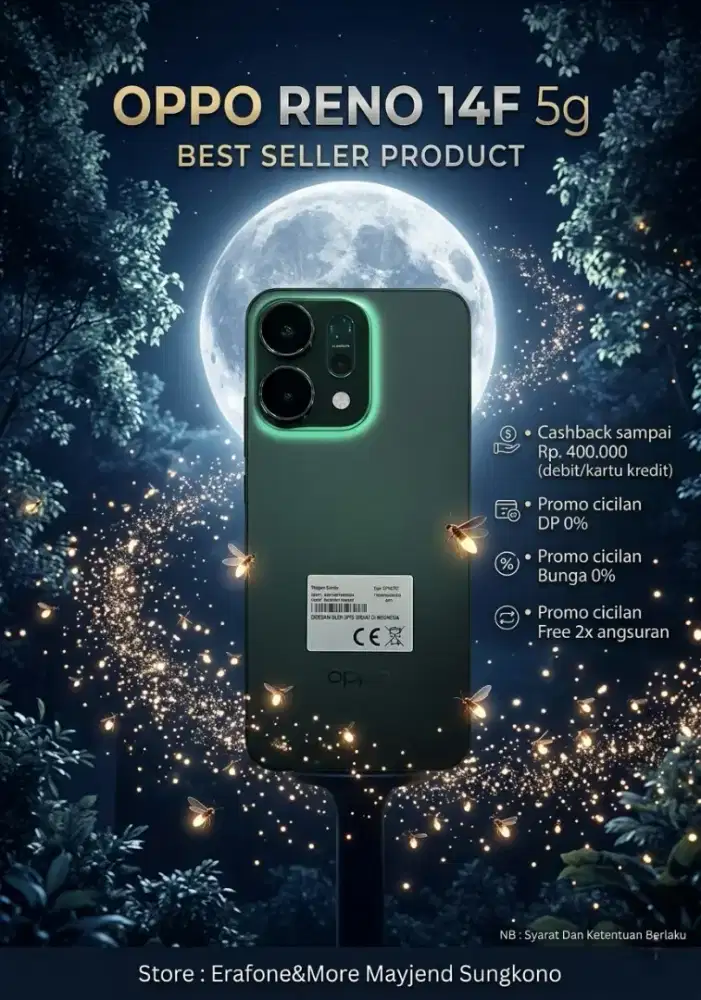 OPPO RENO 14F SERIES PROMO cashback bank