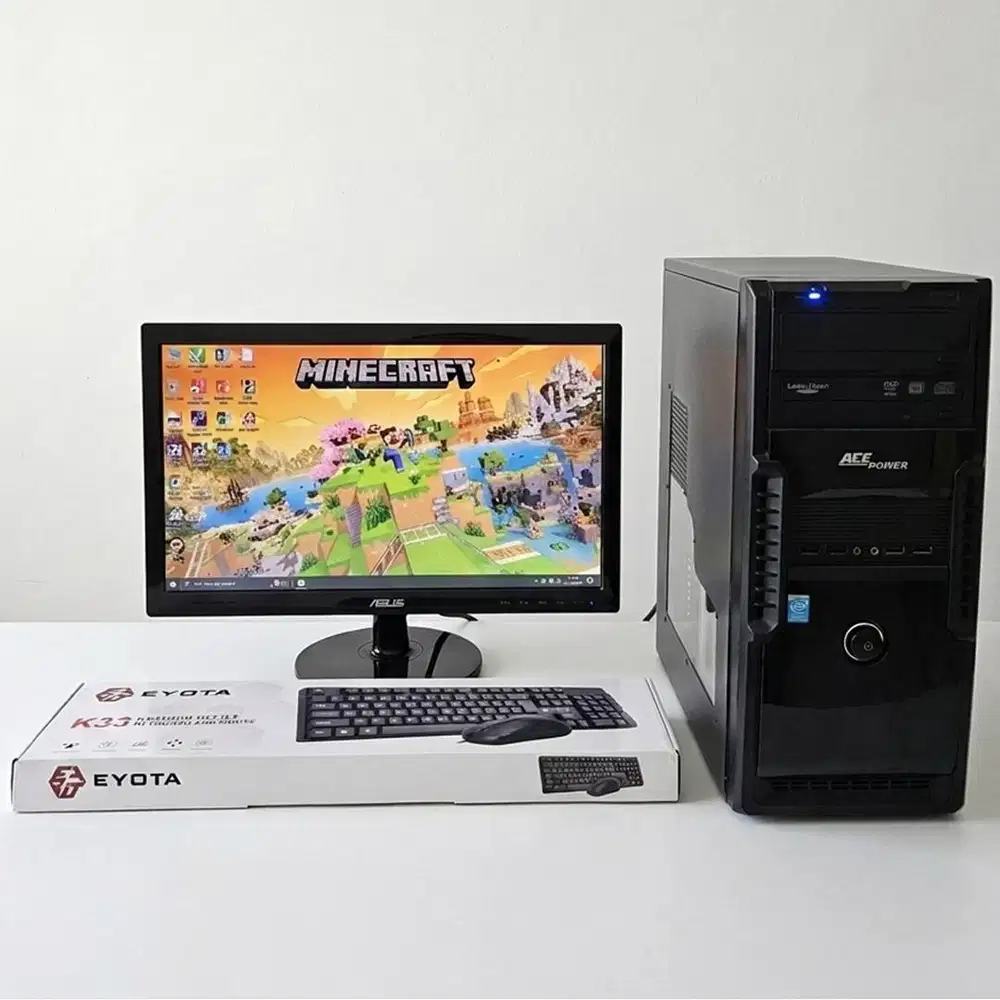 Pc komputer intel core i5 Asrock + LED Asus 19 Mulus