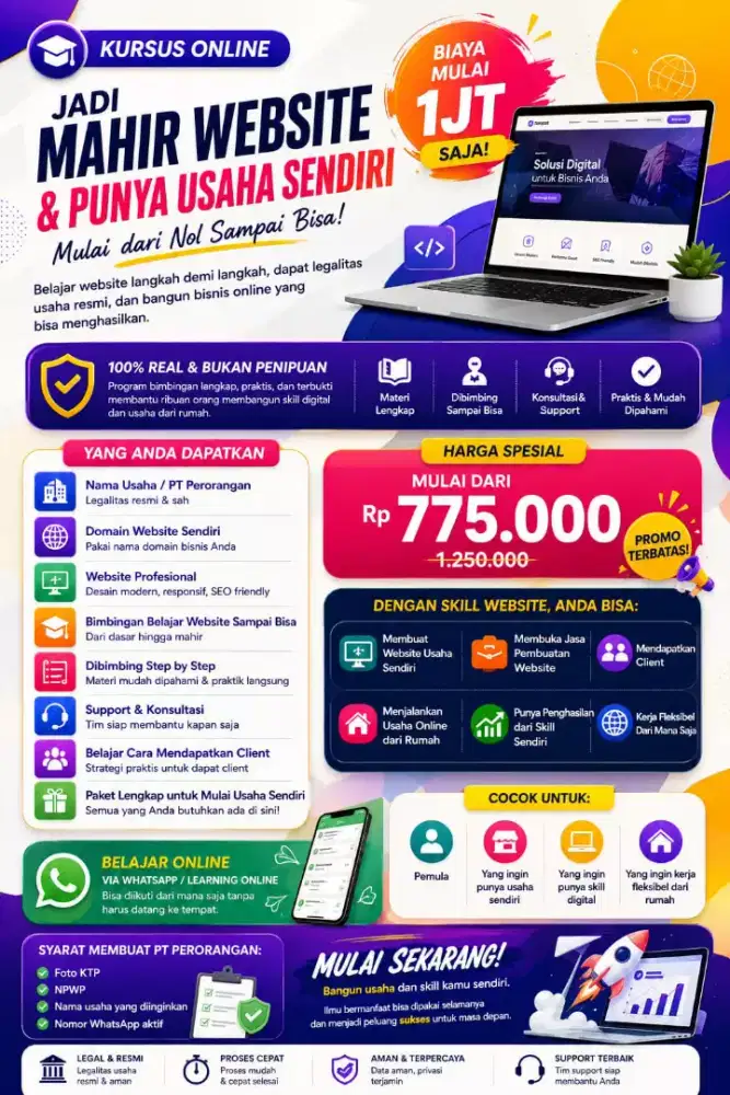 Bukan Loker ' Kursus Website Sampai Bisa