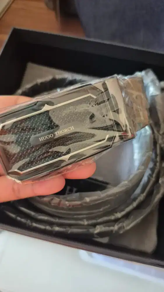 Ikat pinggang hugo thorch sabuk hitam
