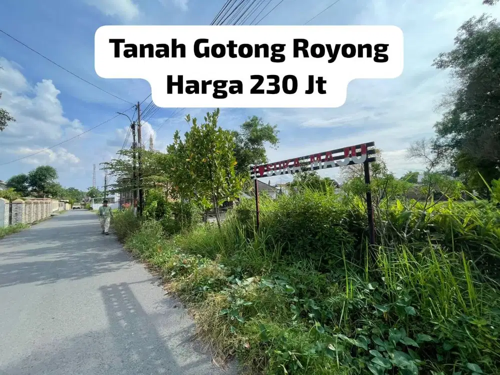 Tanah Gotong Royong Kavling Strategis Akses Mobil Cocok Untuk Rumah