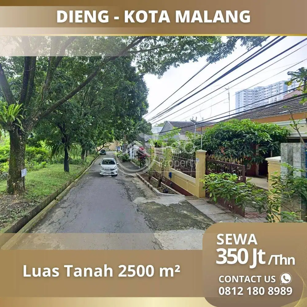 Sewa Lahan Simpang Dieng Utara Kota Malang Lokasi Strategis