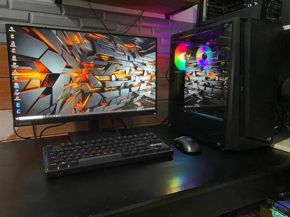 PC Gaming Fullset, tinggal colok aja dirumah, Core i3 Gen 9, 16GB Ram