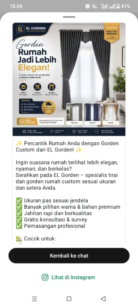 Gorden rumah costum
