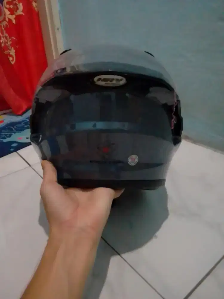 HRV warna black glossy, visor smoke, size M