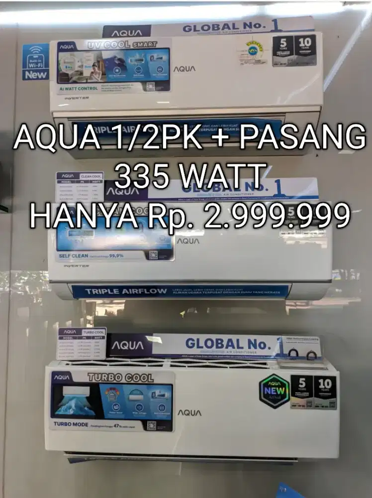 AC AQUA 1/2PK + PASANG