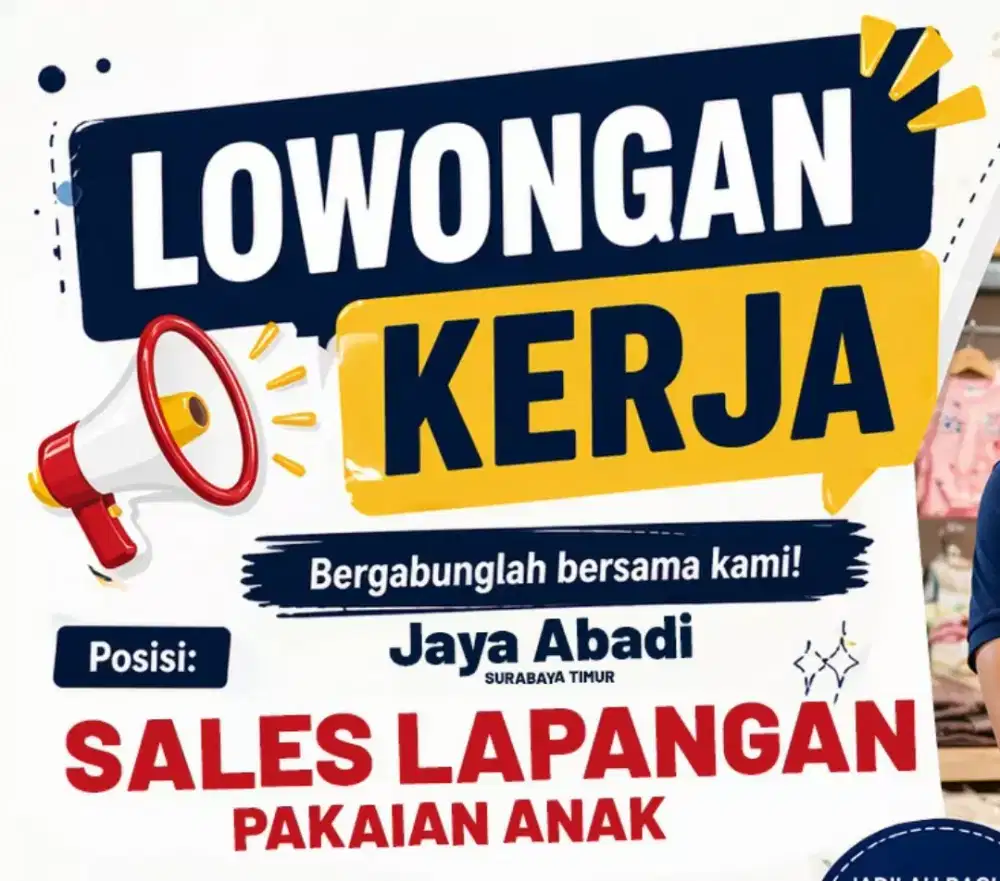 DICARI SALES PAKAIAN ANAK