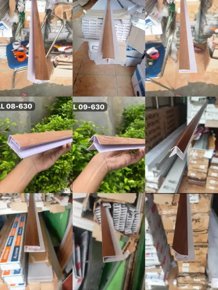 List profil PVC list siku PVC list tutup PVC list sambung serat kayu