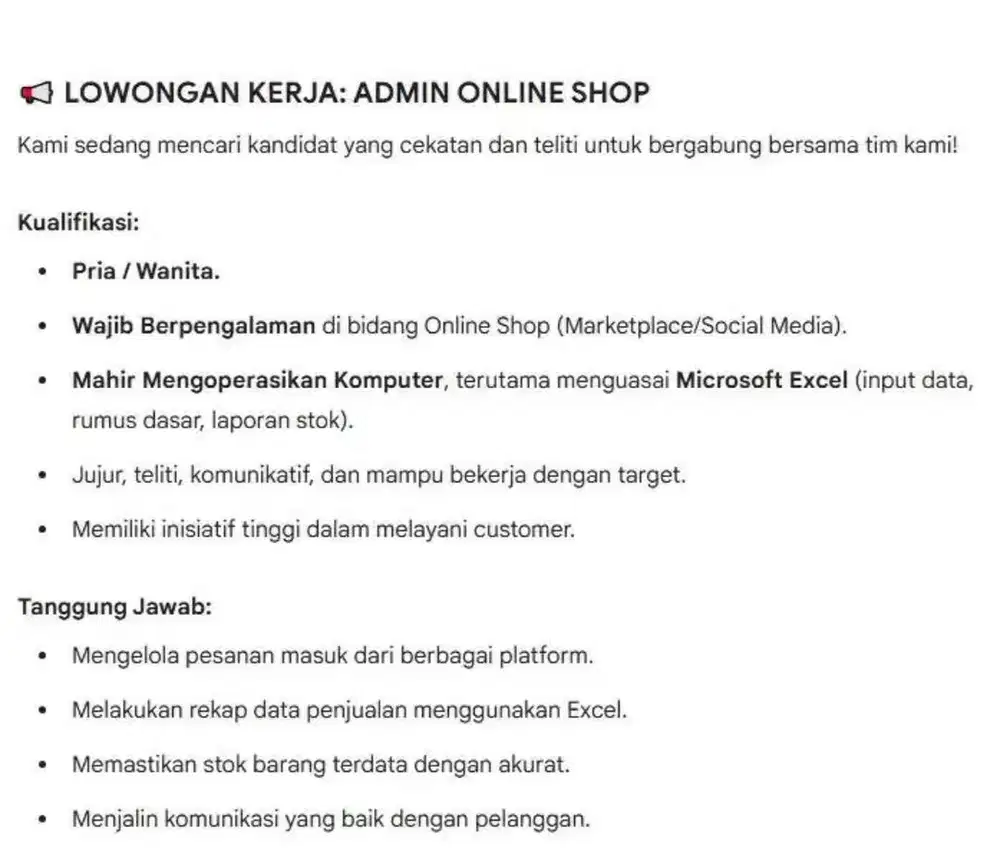 Di cari admin online shop