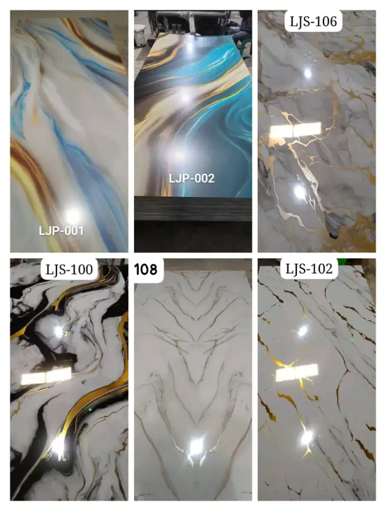 Wallpanel marmer panel PVC dekorasi dinding