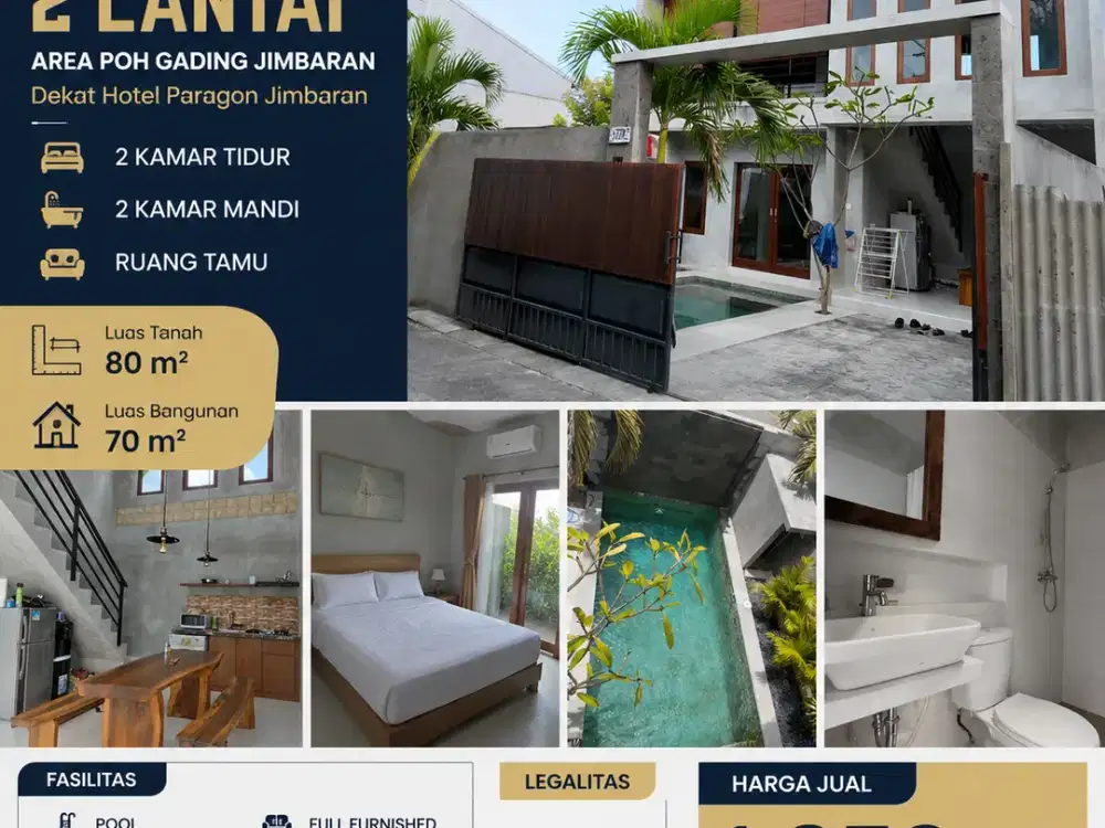 DIJUAL – RUMAH 2 LANTAI AREA POH GADING JIMBARAN