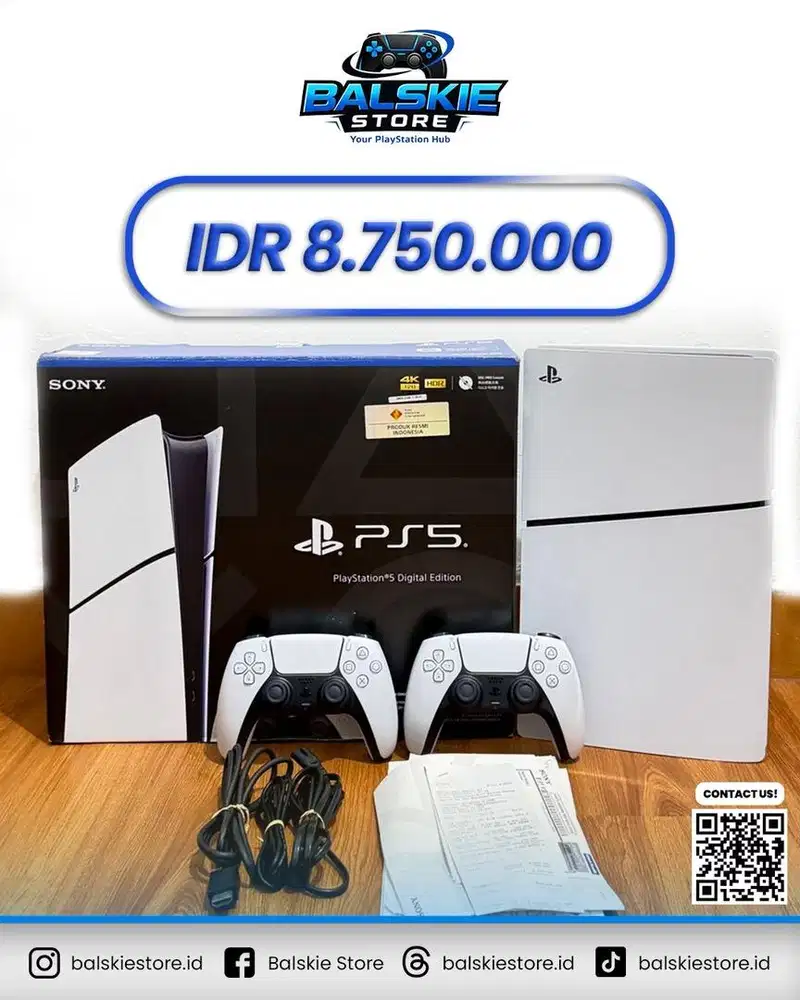 PS5 SLIM DIGITAL 1TB FULL GAME GARANSI RESMI SONY INDONESIA + GSSHOP