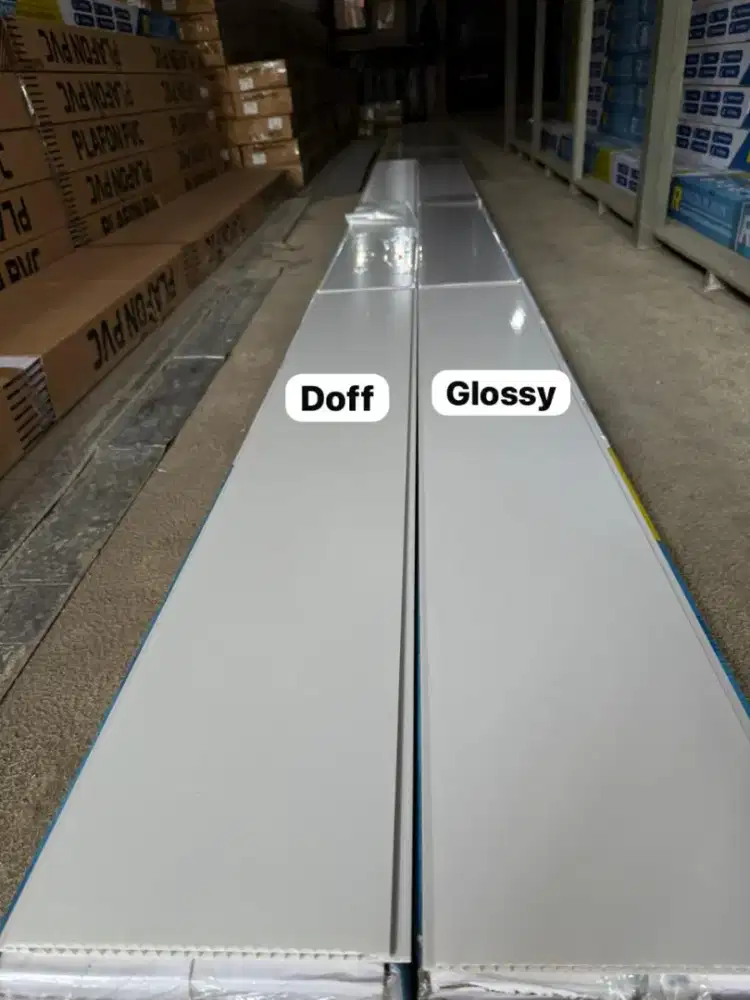 Plafon PVC motif putih glossy Rongda Plafon