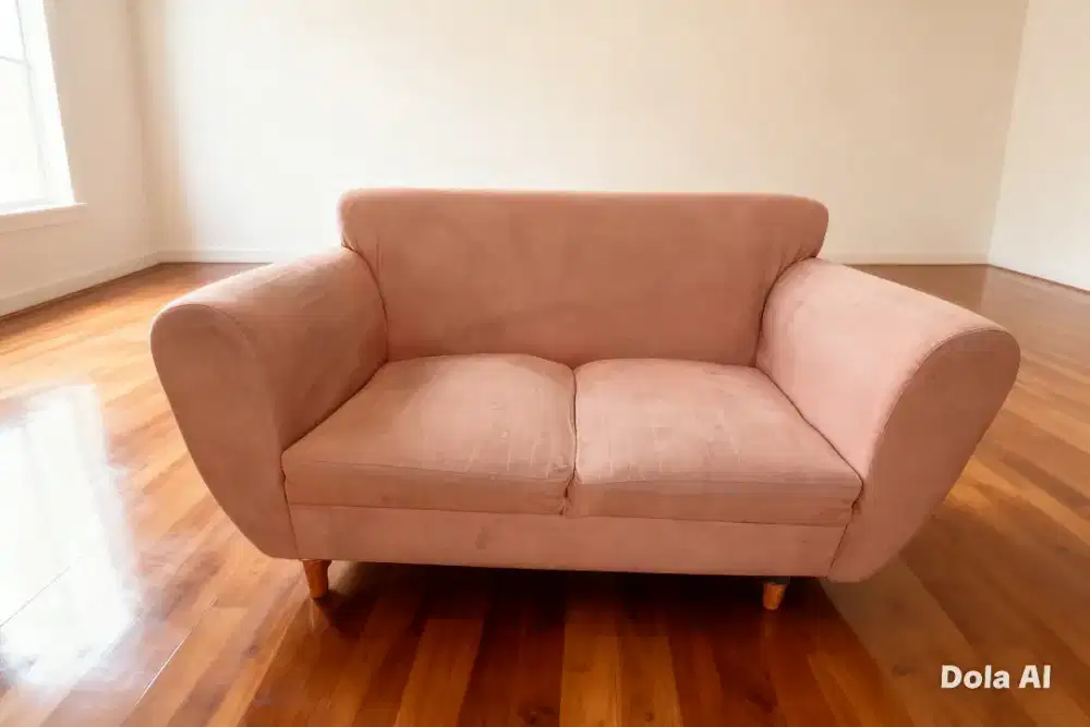 Sofa 2 seater coklat
