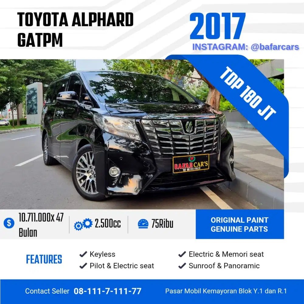 Toyota Alphard G ATPM 2017 Low KM