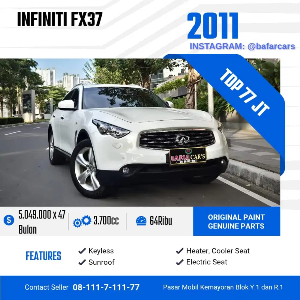 Infiniti Fx37 2011 Istimewa Low KM