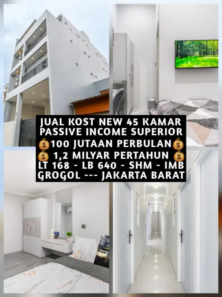 JUAL KOST KOSAN KOSTAN BARU AREA GROGOL JAKARTA BARAT TURUN HARGA