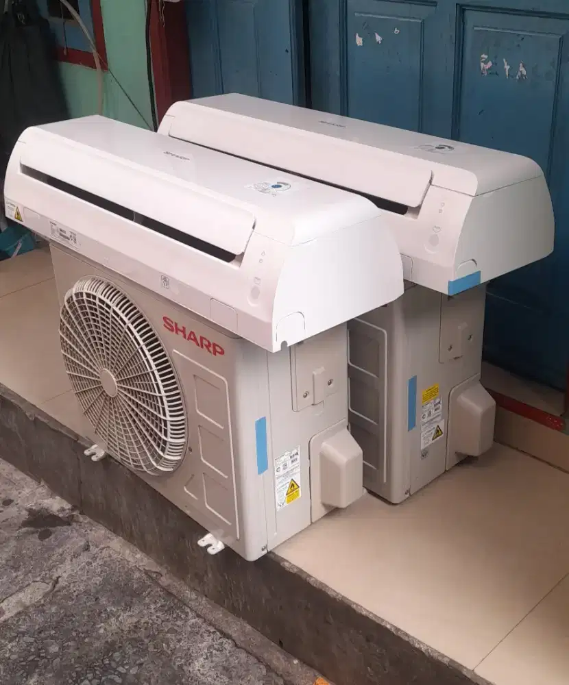 Jual ac sharp 1/2 pk+3/4 pk R32 ter baru belum lama pkek mulus ori ful