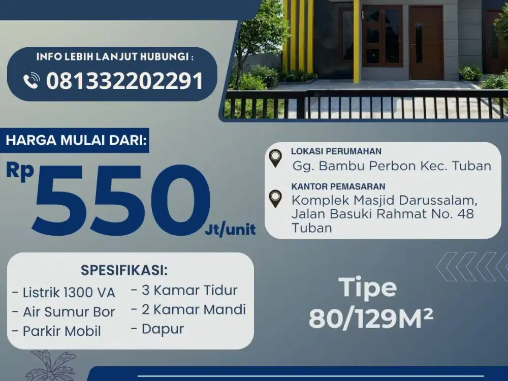 Hunian Modern Tengah Kota Lokasi Tuban