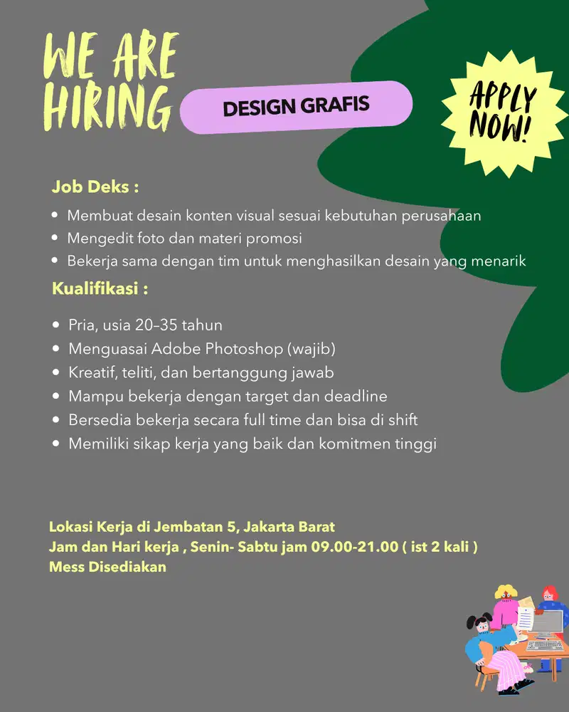 LOWONGAN KERJA DESIGN GRAFIS