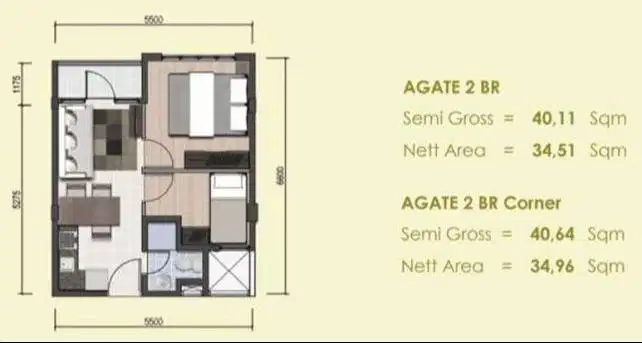 Apartment Asatti 2 kamar di BSD City, Vanya Park, furnished custom