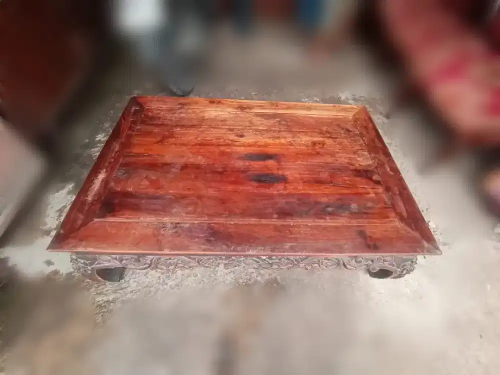 Meja jati kaki ukiran