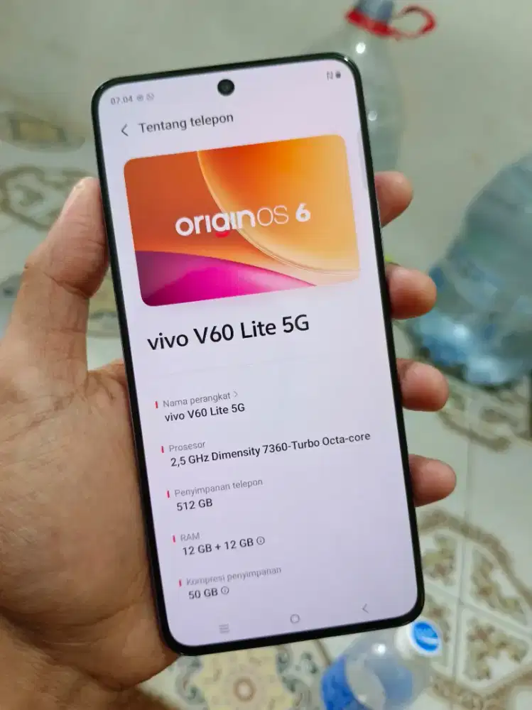 Vivo V60 lite ram 12/512Gb super mulus istimewa garansi panjang