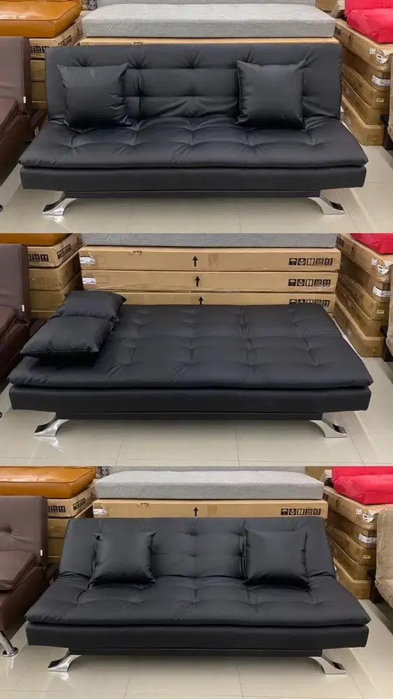 sofabed hitam bahan anti air