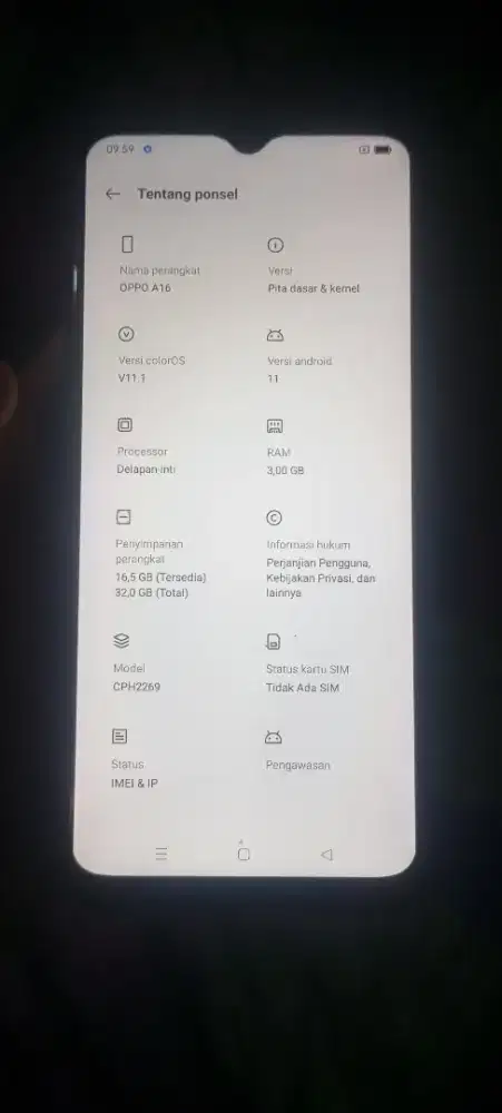 Jual hp Oppo a16