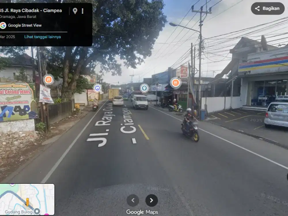 Tanah Pinggir Jalan Raya Dramaga Dekat Kampus IPB BOGOR Cocok Bangun Toko, Ruko, Kosan