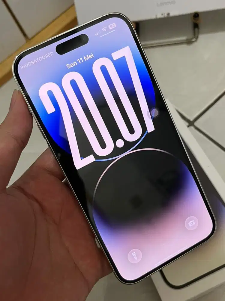 EX INTER IPHONE 14 PRO MAX 256 GB silver (2nd bergaransi)