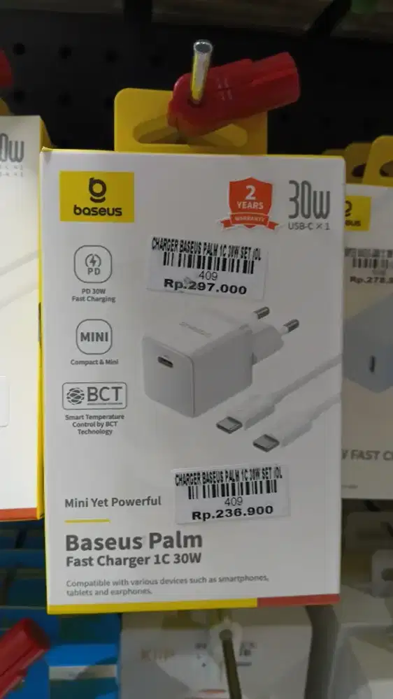 Charger Baseus Palm 1C 30W Set