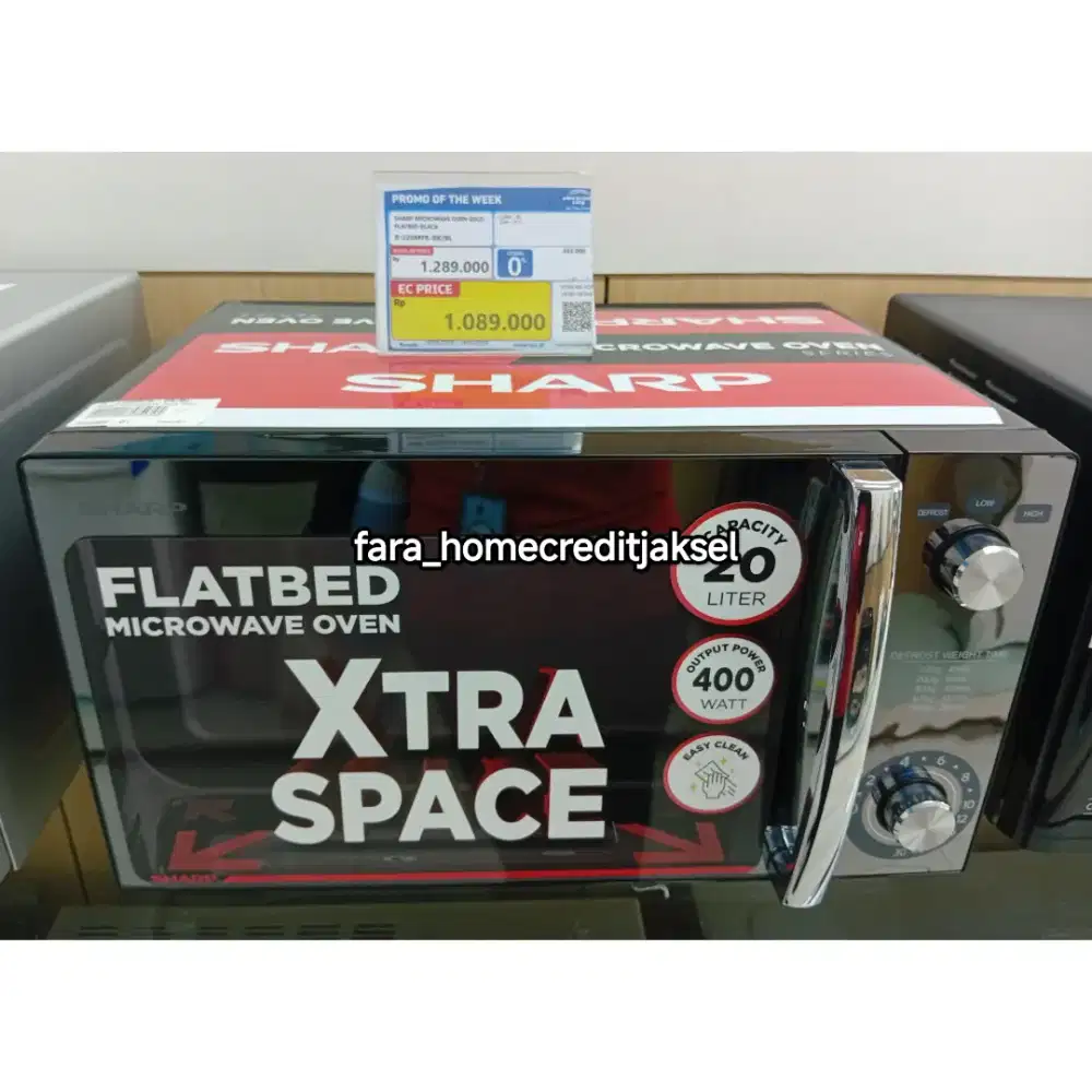 Sharp Microwave Oven Solo Flatbed Black