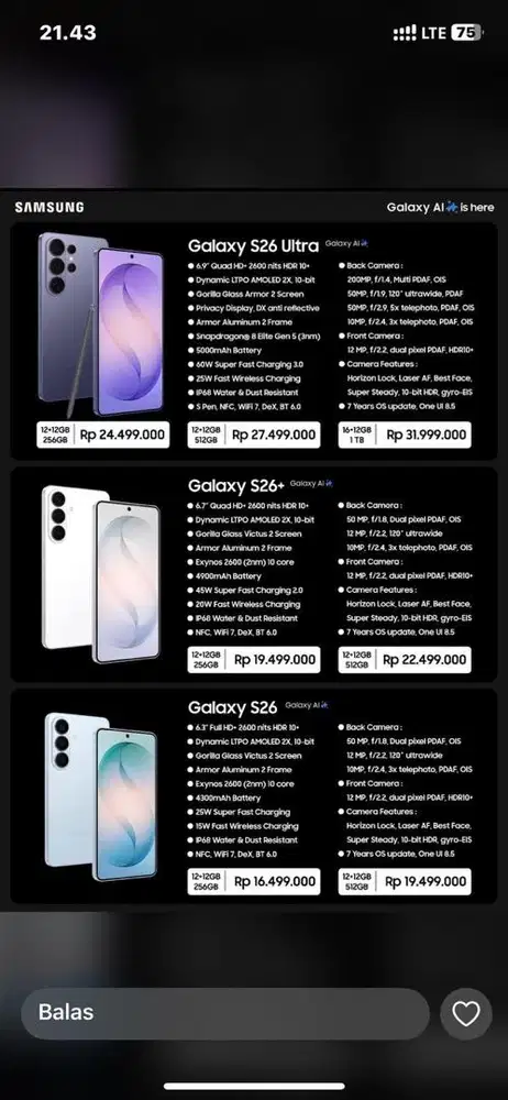 Promo Samsung series Erafone Soreang