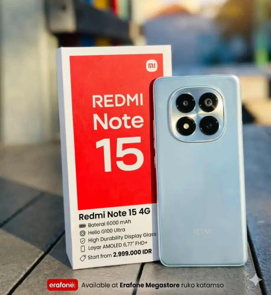 Redmi Note 15 4g baterai 6000mAh Terbaru