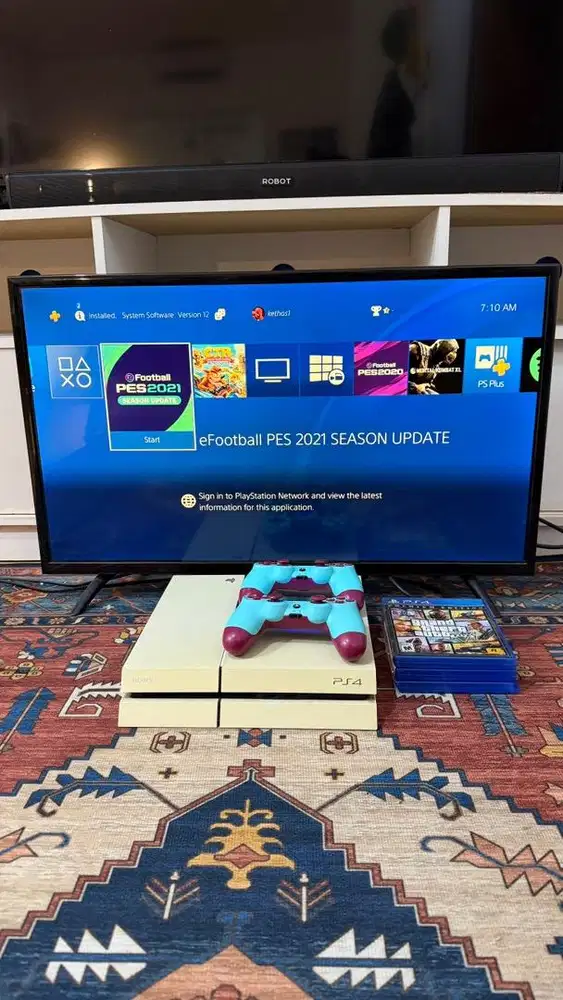 1 Set Ps4 Fat Original 500gb+ Smart TV 32inc Xiaomi