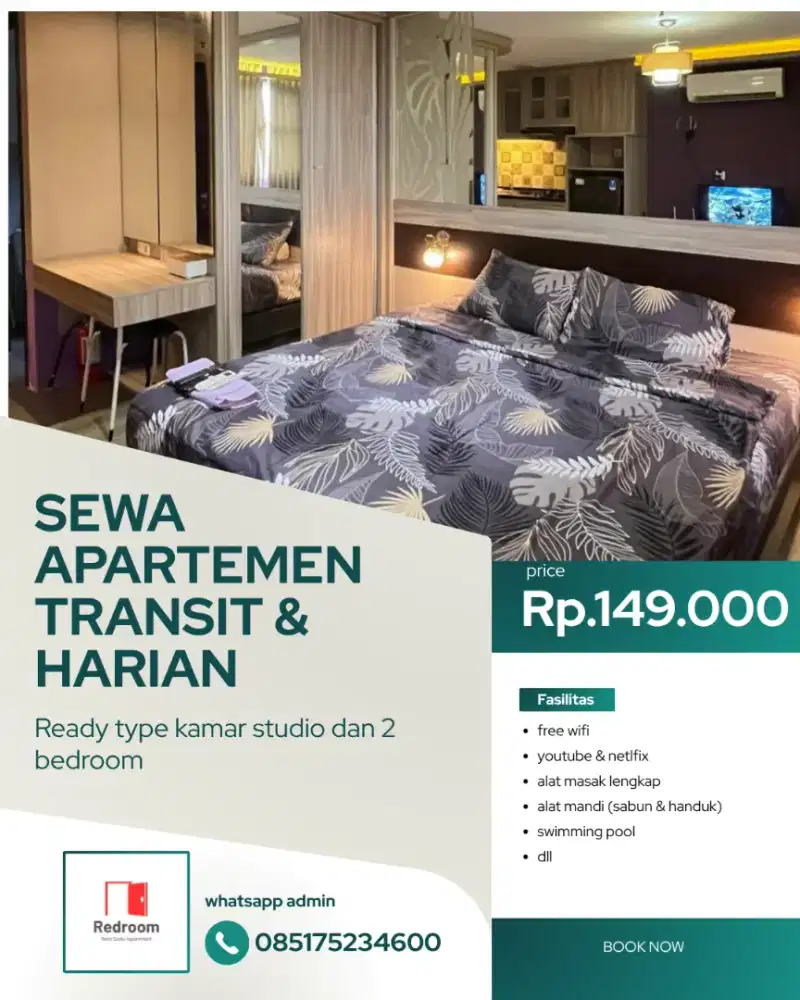 sewa apartemen harian green Pramuka city Jakarta pusat